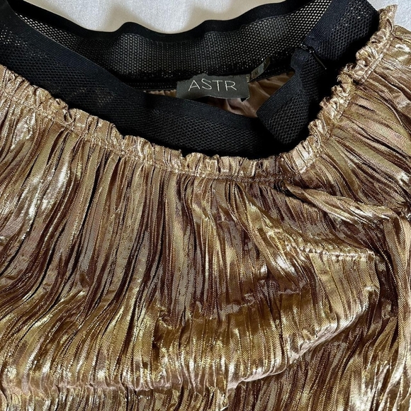 ASTR gold midi skirt - Picture 4 of 4